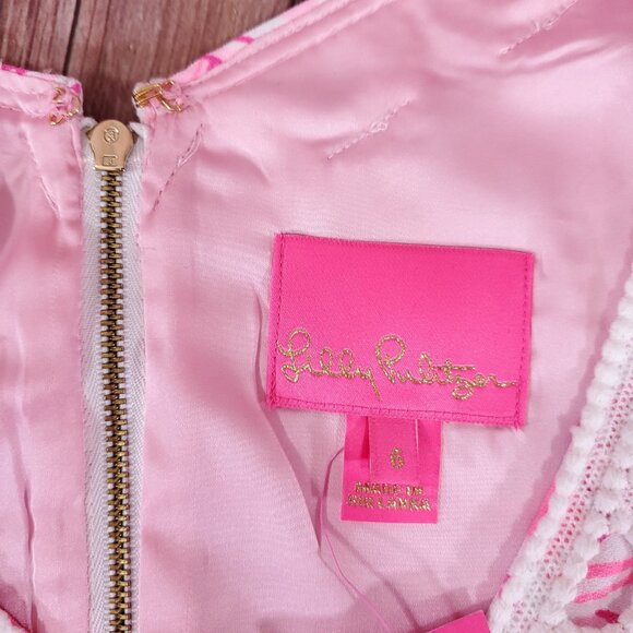 NWT Lilly Pulitzer Womens Size 6 Ronnie V-Neck Romper Peony Pink $208 - Picture 11 of 15